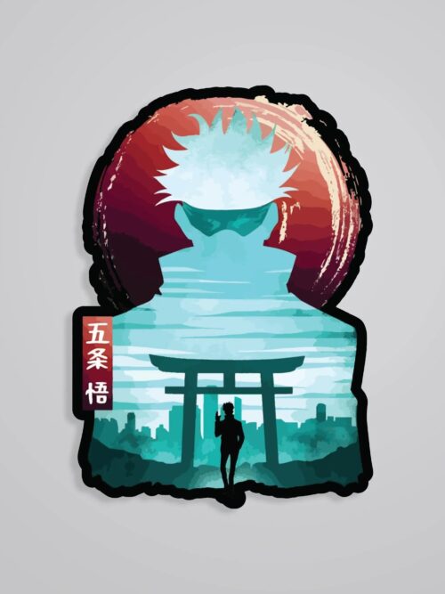 Gojo Satoru Silhouette Anime Stickers