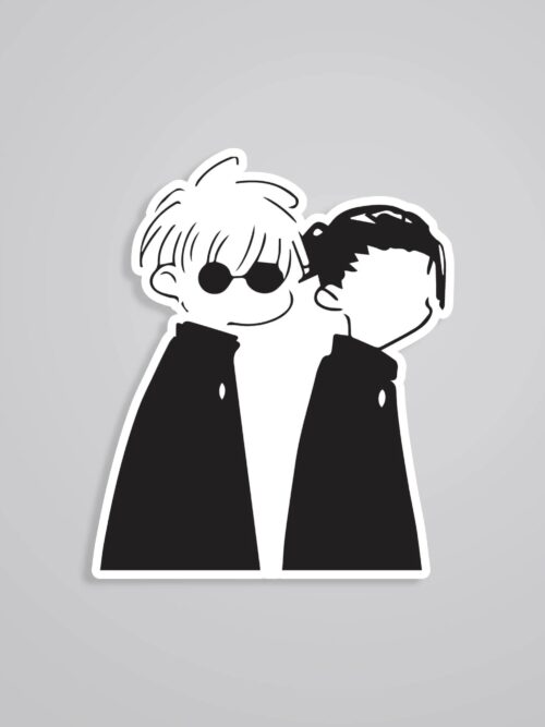 Gojo And Geto In Black Anime Stickers