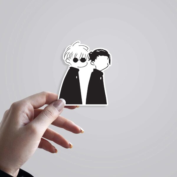 Gojo And Geto In Black Anime Stickers Gojo And Geto In Black Anime Stickers