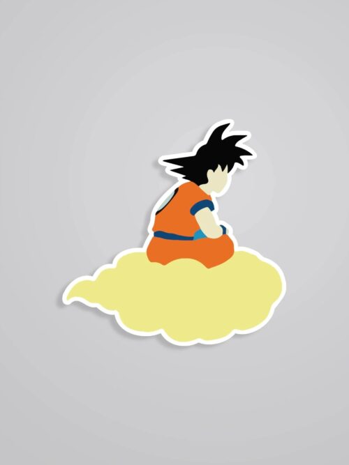 Goku On Nimbus Anime Stickers