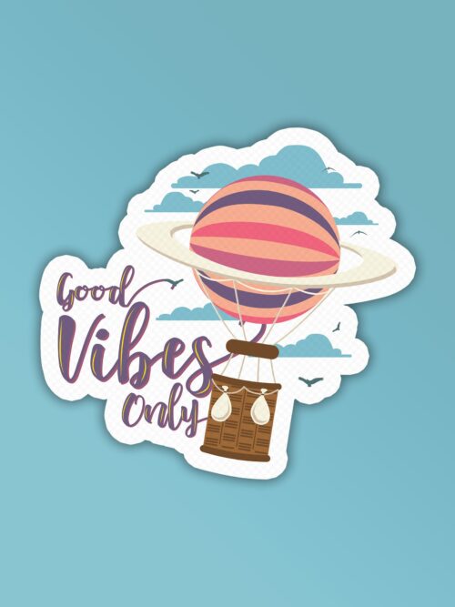 Good Vibes Only Balloon Laptop Mobile Stickers