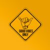 Good Vibes Only Caution Sticker