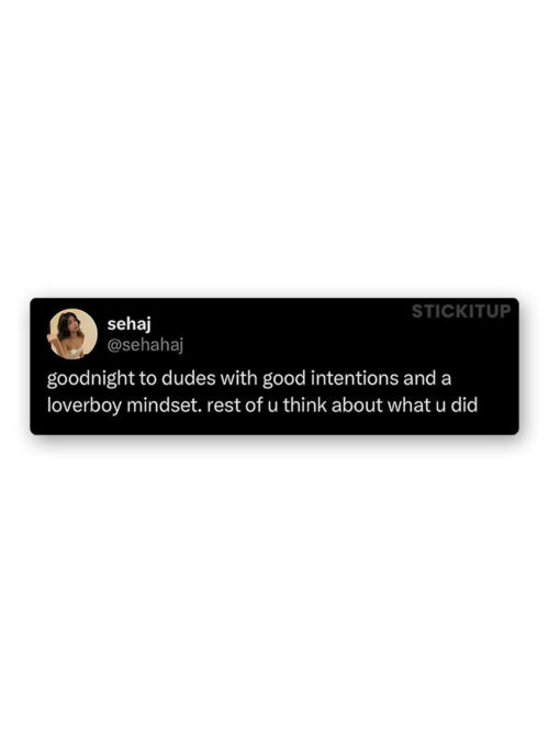 Goodnight To Dudes Sticker