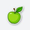 Green Apple Sticker