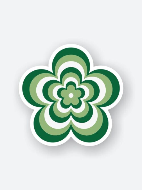 Green Flower Sticker