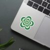Green Flower Sticker