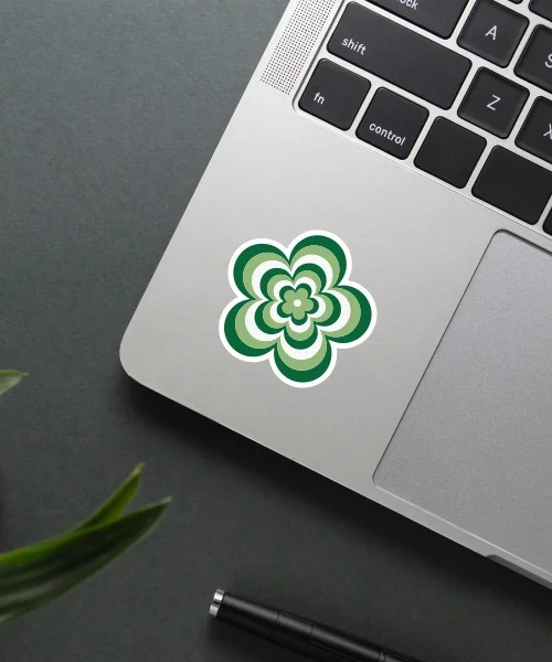 Green Flower Sticker Green Flower Sticker