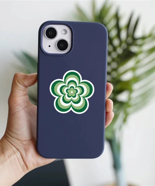 Green Flower Sticker Green Flower Sticker