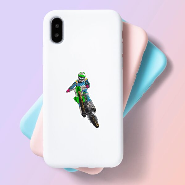 Green Motocross Bike Sticker Green Motocross Bike Sticker