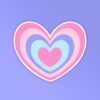 Groovy Heart   Laptop Mobile Stickers