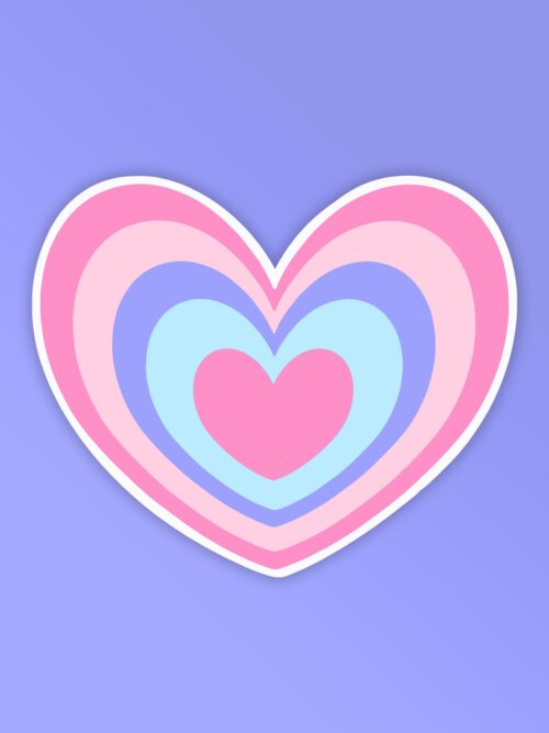 Groovy Heart   Laptop Mobile Stickers