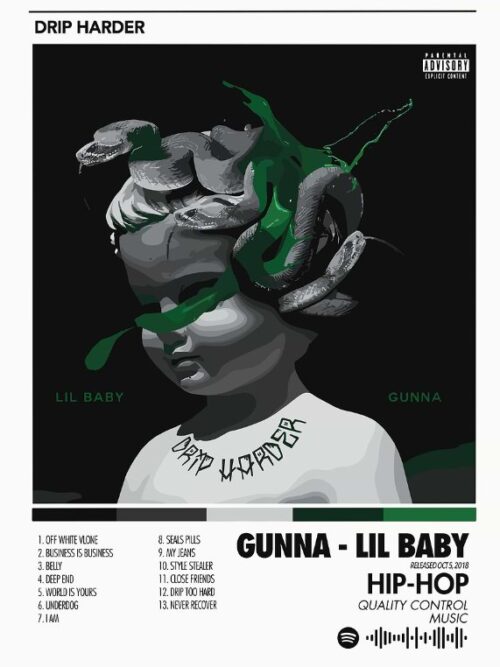 Gunna And Lil Baby Drip Harder Music Poster