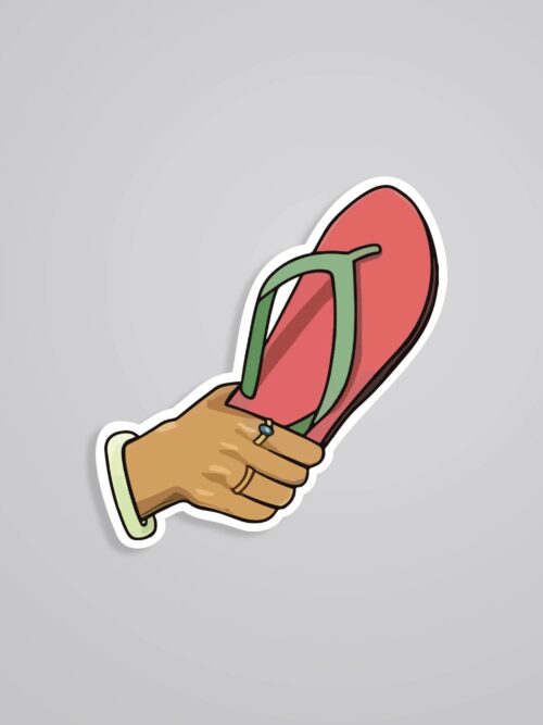 Haath Mein Chappal Witty Stickers