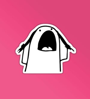 Hair Pull Comic Sticker