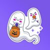 Halloween Sticker Kawaii Ghost Laptop   Mobile Sticker