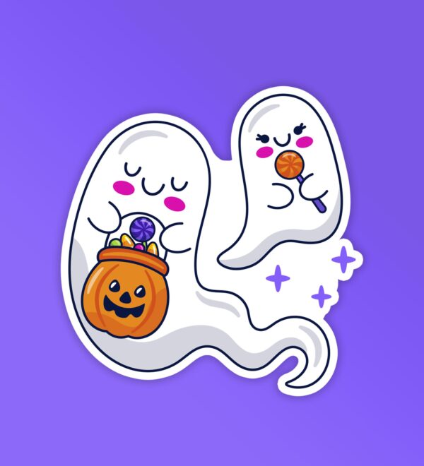 Halloween Sticker Kawaii Ghost Laptop Mobile Sticker Halloween Sticker Kawaii Ghost Laptop Mobile Sticker