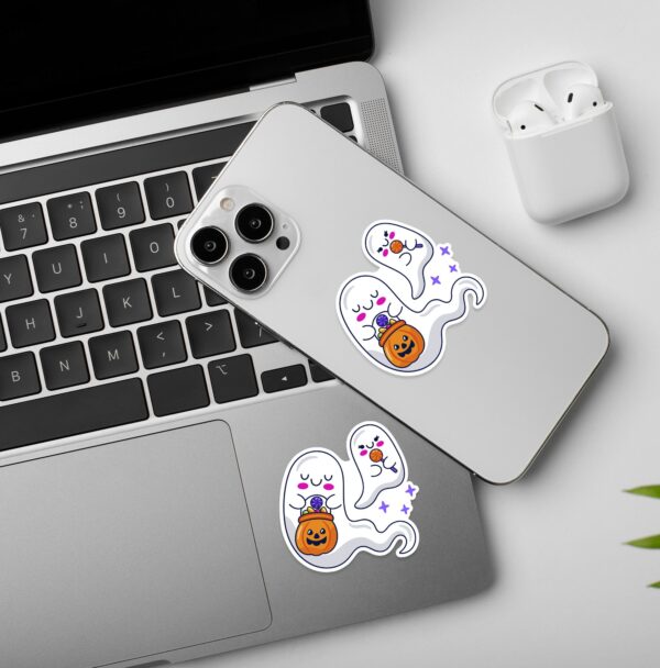 Halloween Sticker Kawaii Ghost Laptop Mobile Sticker Halloween Sticker Kawaii Ghost Laptop Mobile Sticker
