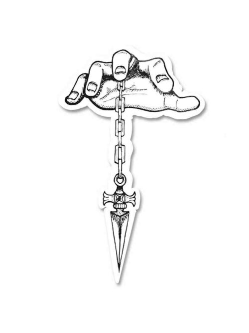 Hand With Knife Sticker