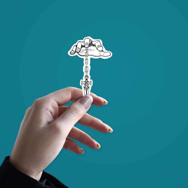 Hand With Knife Sticker