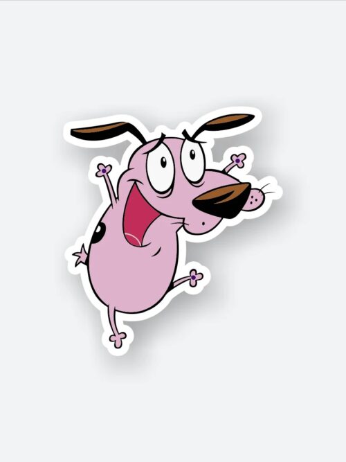 Happy Courage Dog Sticker