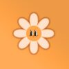 Happy Flower Retro   Mobile Laptop Sticker