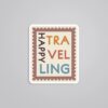 Happy Travelling Post Stamp Travels Stickers