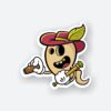 Happy Worm Sticker
