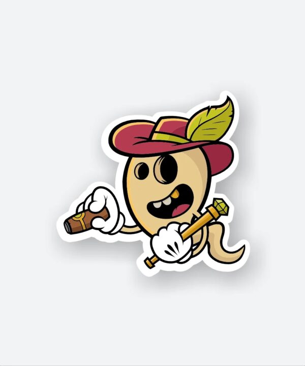 Happy Worm Sticker