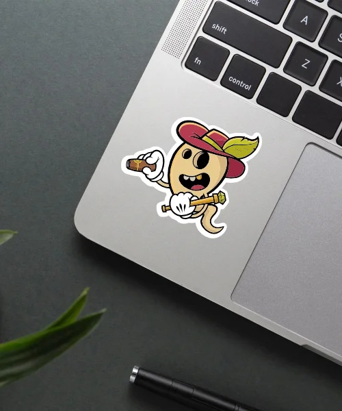 Happy Worm Sticker