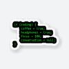 Hardcore Coder Sticker