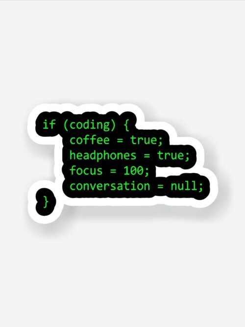 Hardcore Coder Sticker