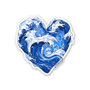 Heart Shaped Wave Sticker Heart Shaped Wave Sticker