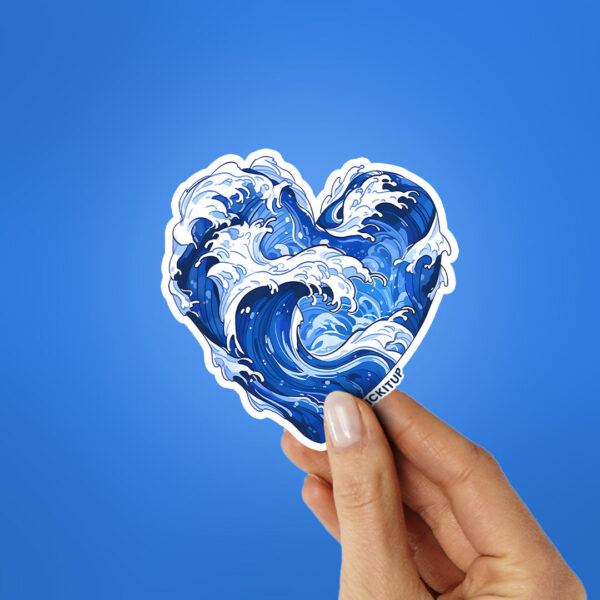 Heart Shaped Wave Sticker Heart Shaped Wave Sticker