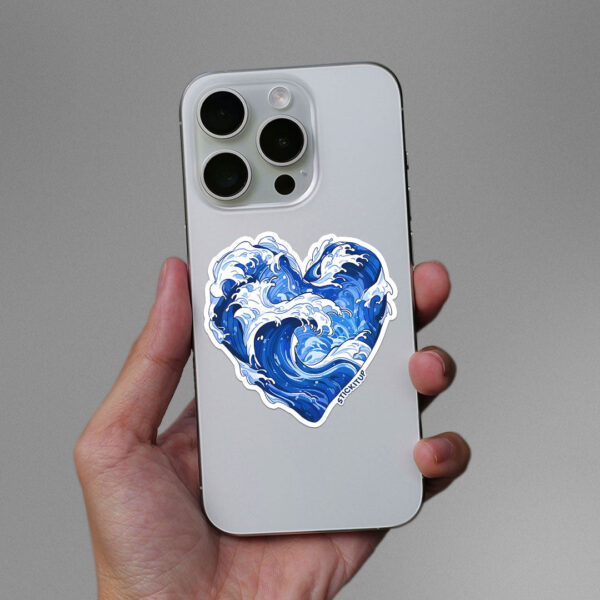 Heart Shaped Wave Sticker Heart Shaped Wave Sticker