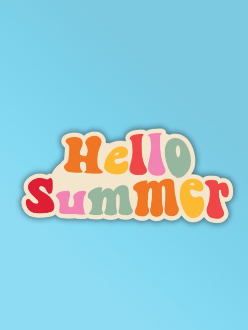 Hello Summer Laptop Mobile Stickers