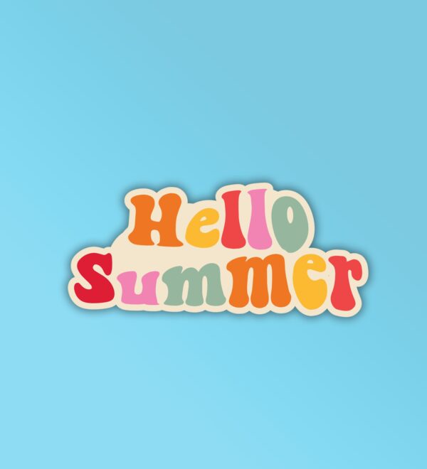 Hello Summer Laptop Mobile Stickers Hello Summer Laptop Mobile Stickers