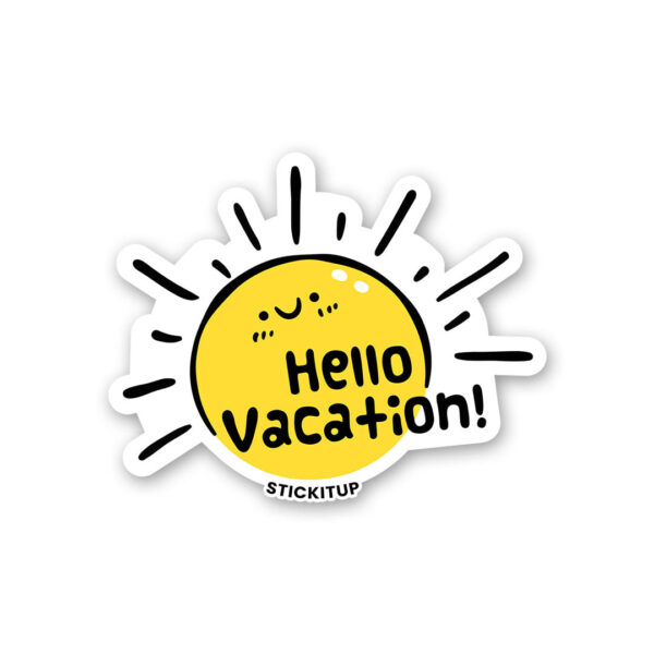 Hello Vacation Sticker Hello Vacation Sticker