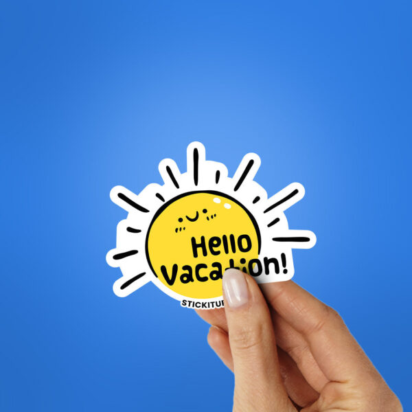 Hello Vacation Sticker Hello Vacation Sticker
