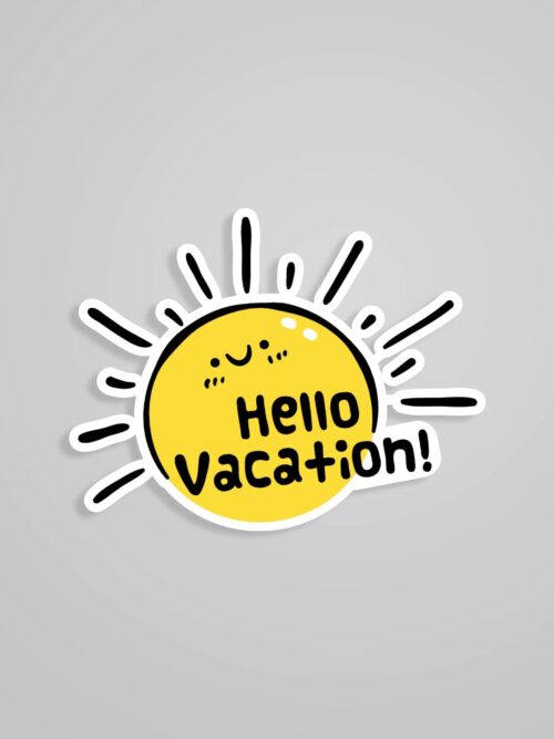 Hello Vacation Travels Stickers