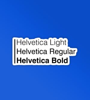 Helvetica Laptop Mobile Stickers