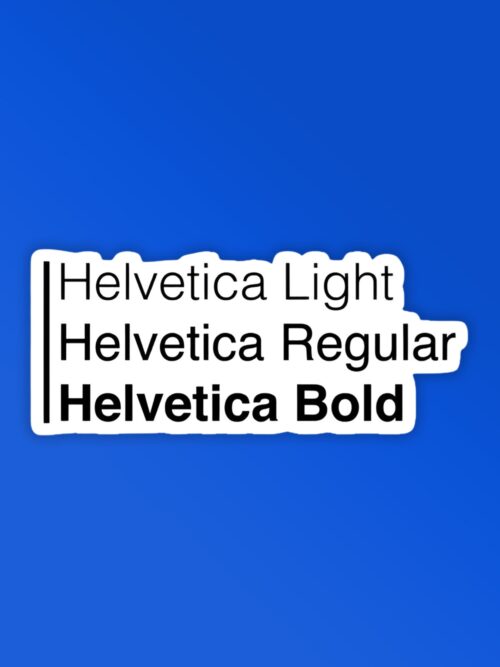 Helvetica Laptop Mobile Stickers