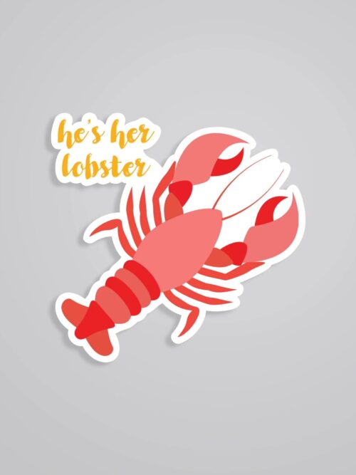 Hes Her Lobster TV Shows Stickers