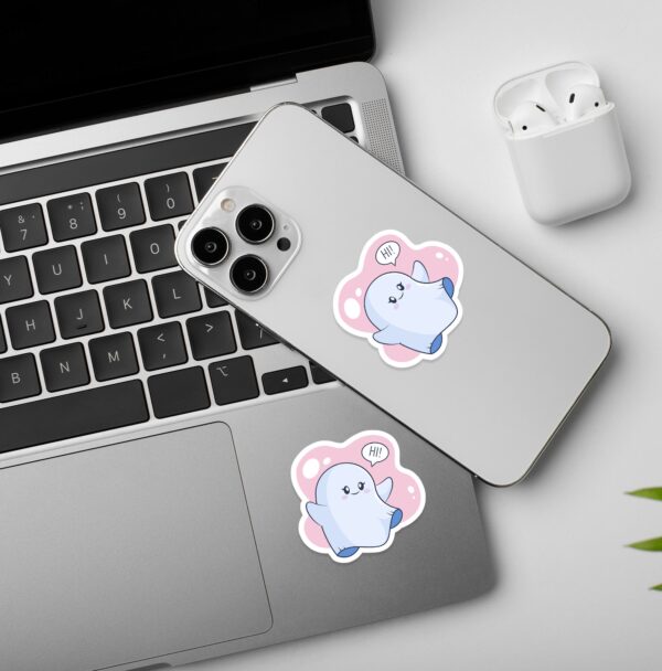 Hi Cute Ghost Laptop And Mobile Stickers Hi Cute Ghost Laptop And Mobile Stickers