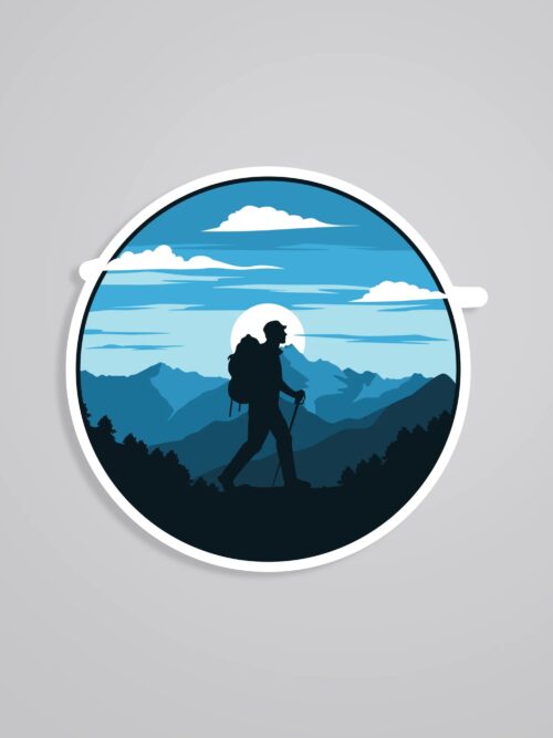 Hiking Travels Stickers