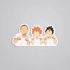Hinata Nishinoya And Tanaka Cat Pose Anime Stickers