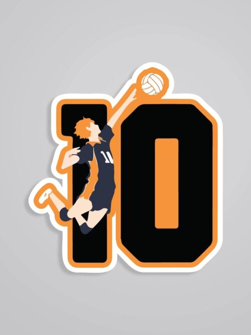 Hinata Number 10 Anime Stickers