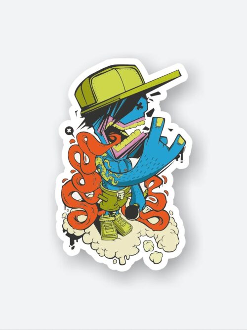 Hip Hop Zombie Sticker