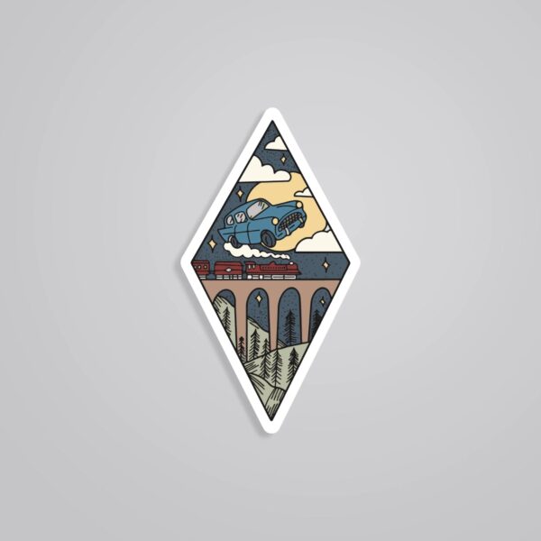 Hogwarts Train Flying Ford Movies Stickers