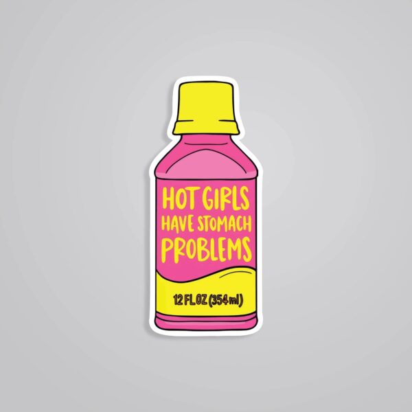Hot Girls Have Stomach Problems Witty Stickers Hot Girls Have Stomach Problems Witty Stickers