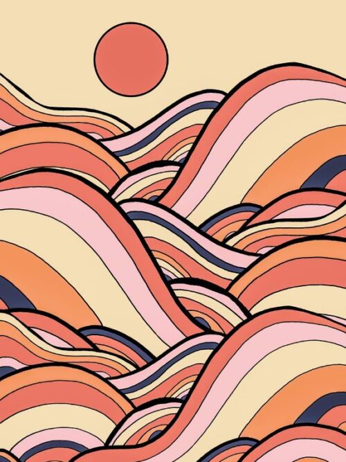 Hot Spring Waves Spring Vibes Poster